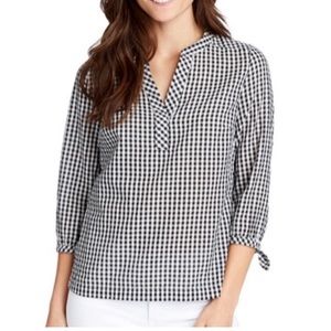 Vineyard Vines Gingham Seersucker Savannah Popover Top